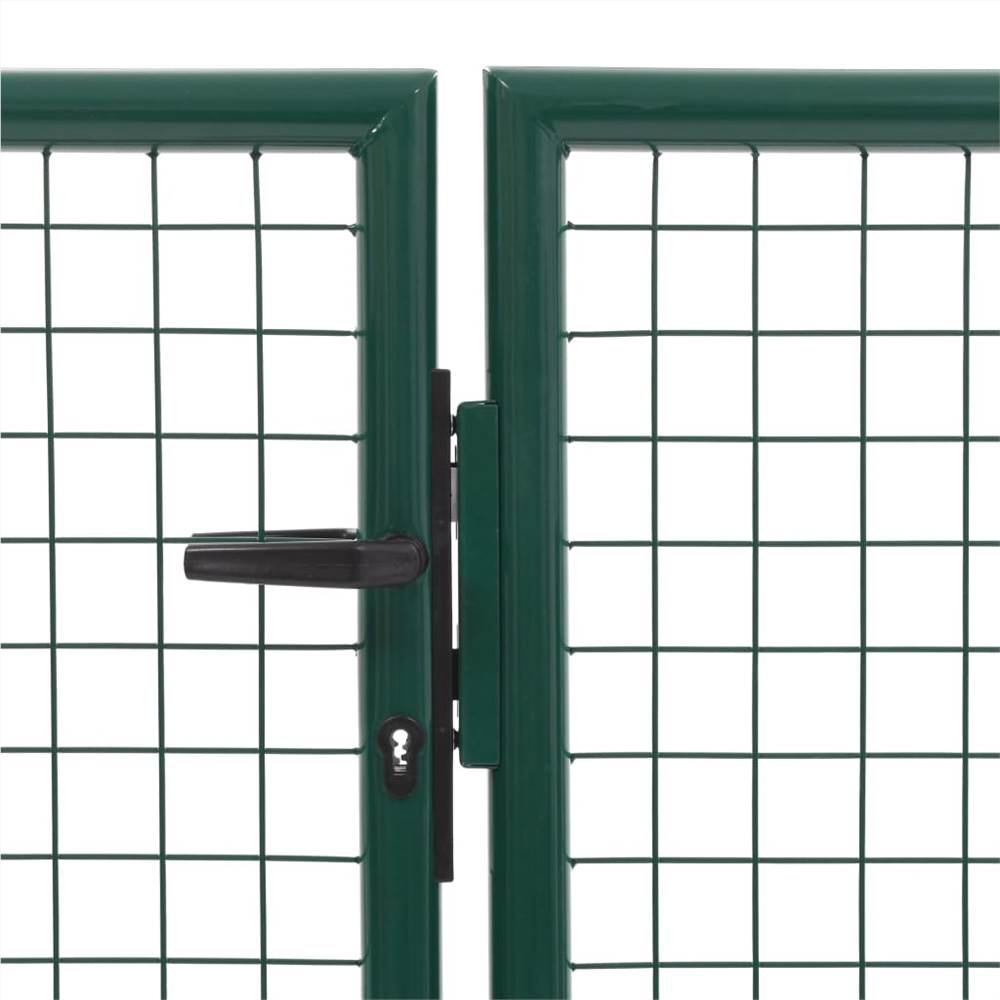 Garden Gate Steel 350x175 cm Green