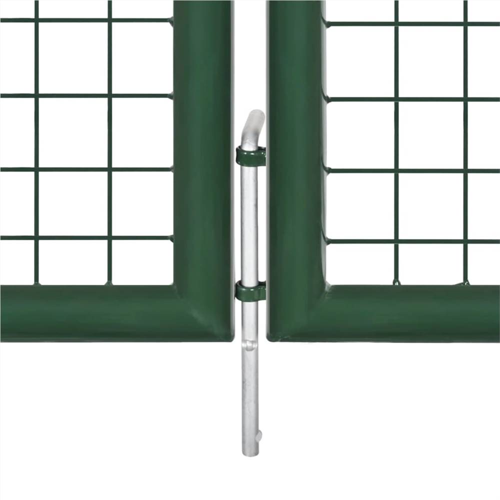 Garden Gate Steel 350x175 cm Green