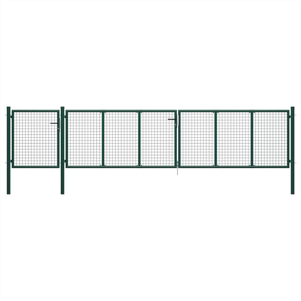 

Garden Gate Steel 500x75 cm Green