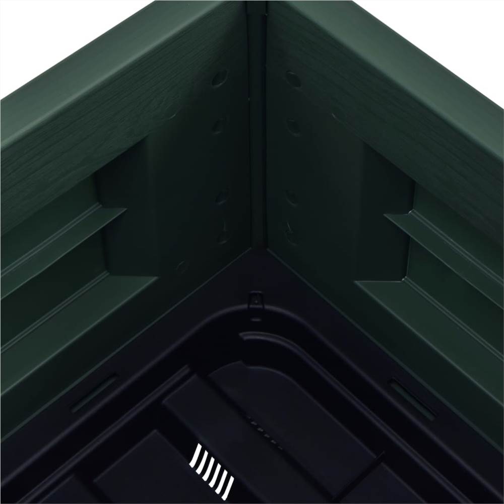 Garden Raised Bed PP Green 43x43x35 cm