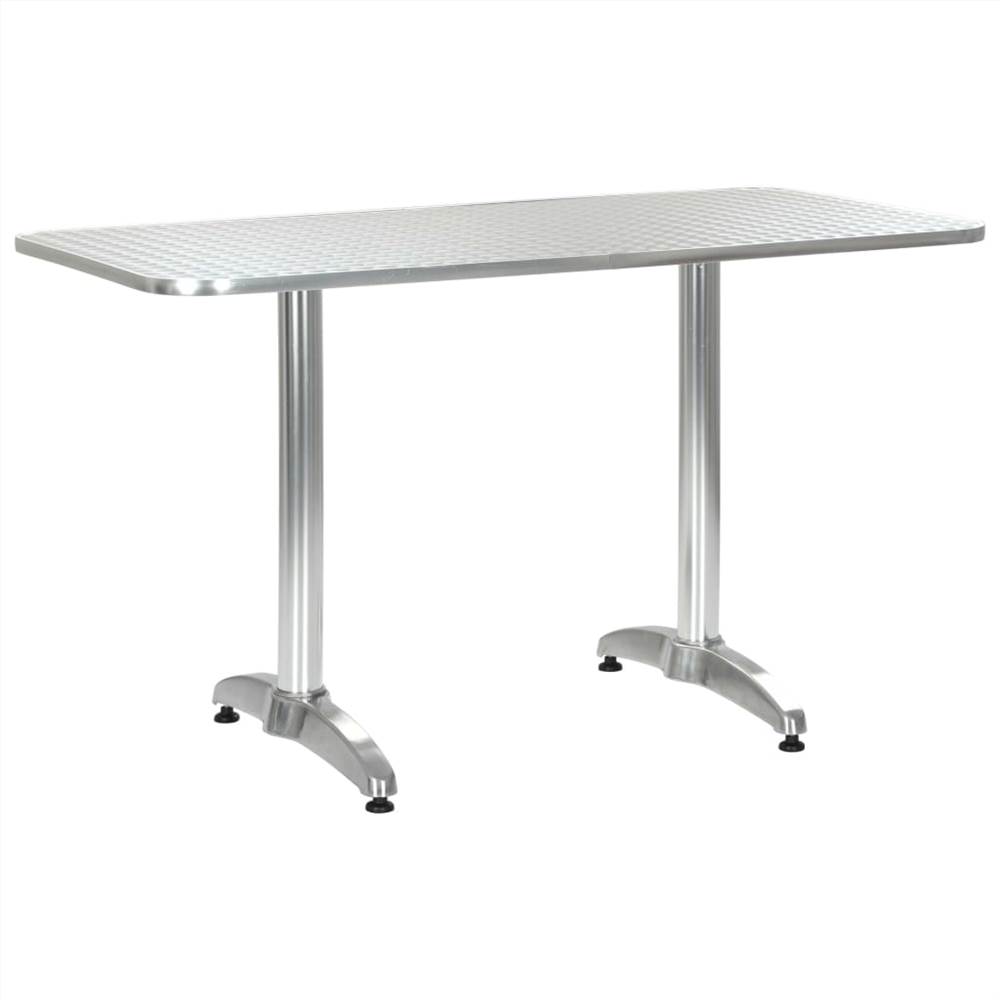 

Garden Table Silver 120x60x70 cm Aluminium
