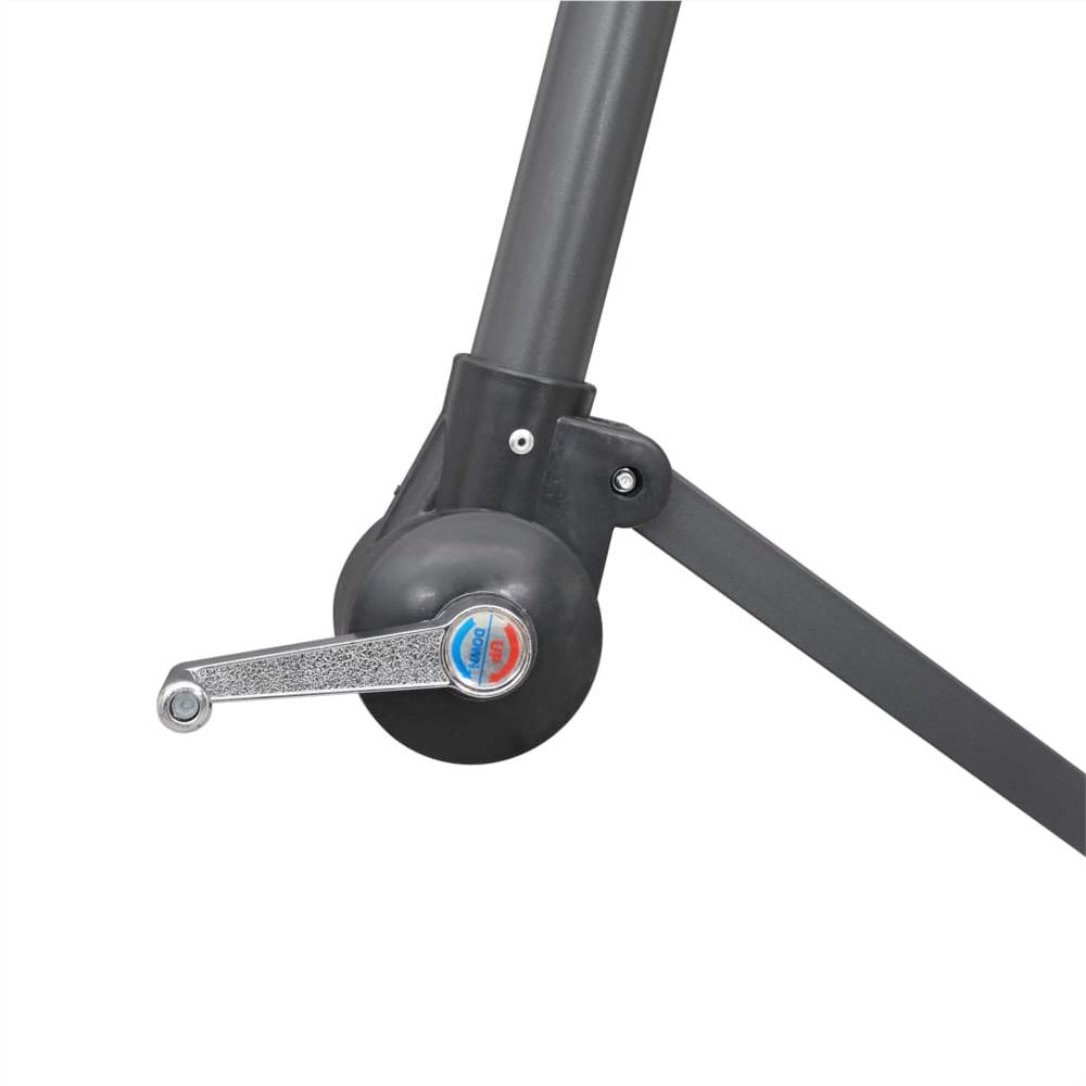 Hanging Parasol Green 3 m Aluminium Pole