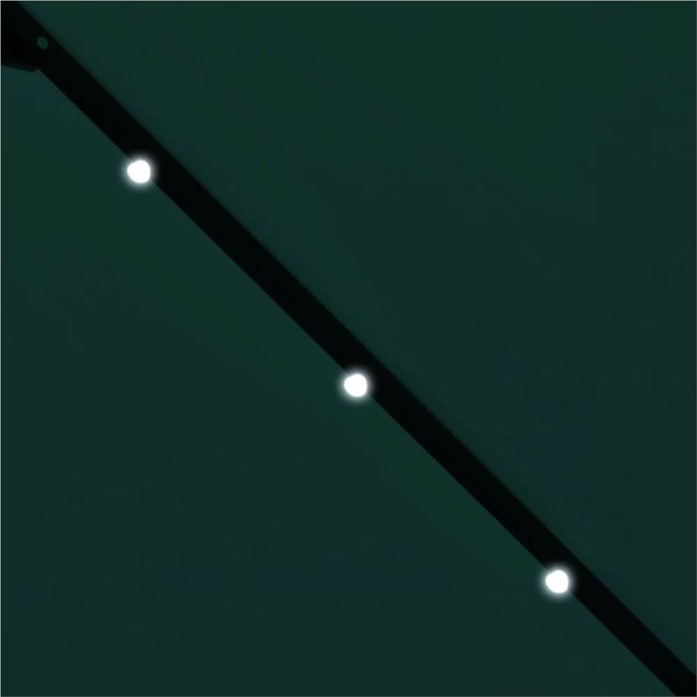 LED Cantilever Umbrella 3 m Green