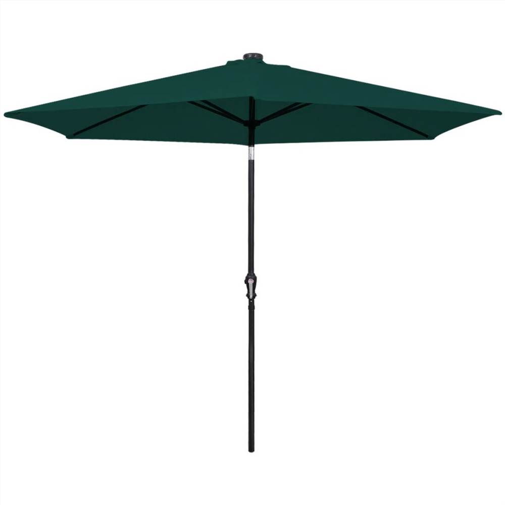 LED Cantilever Umbrella 3 m Green