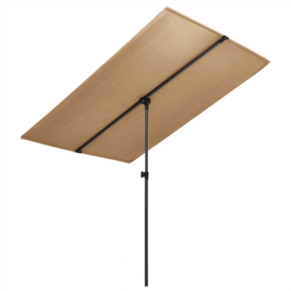 

Outdoor Parasol with Aluminium Pole 2x1,5 m Taupe
