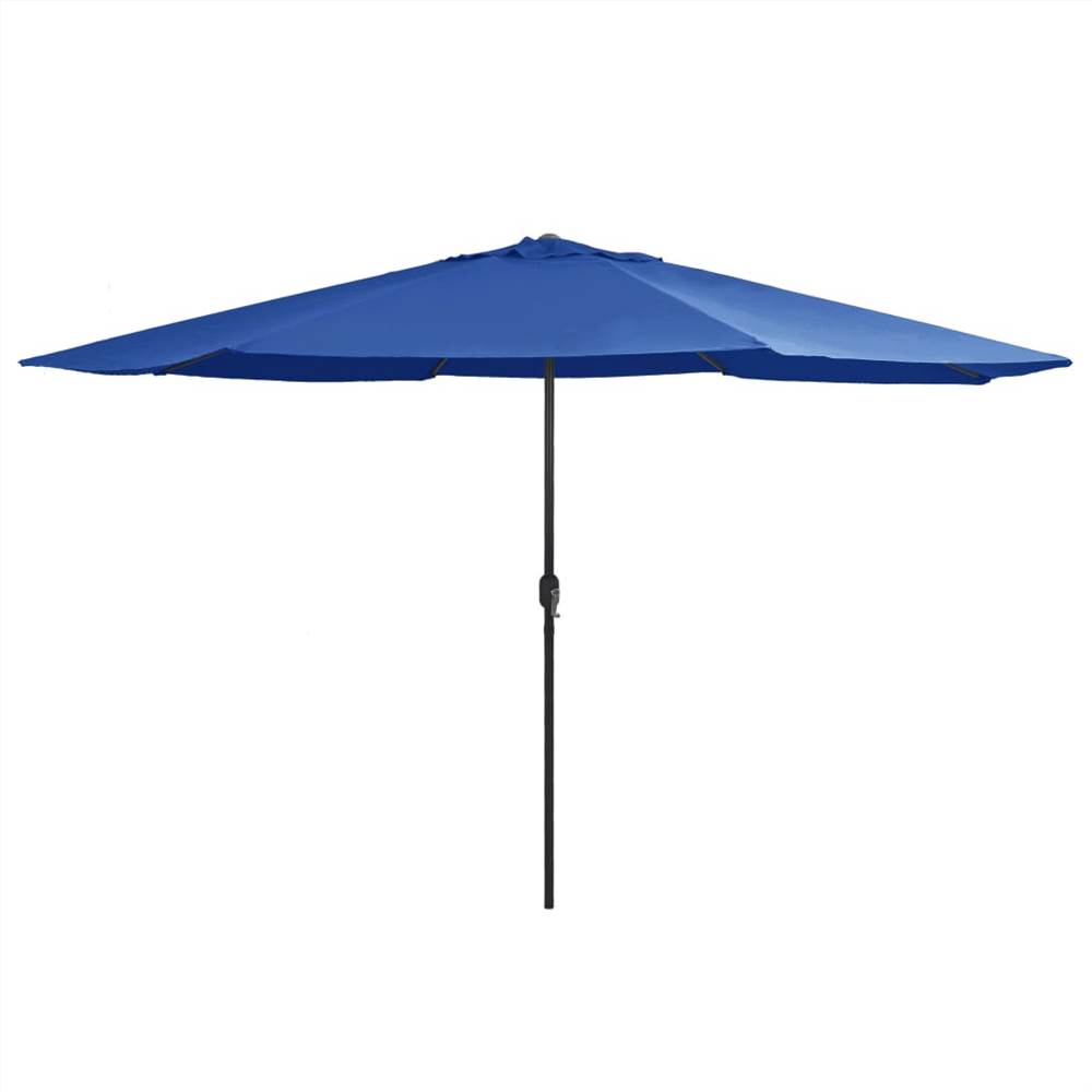 Outdoor Parasol with Metal Pole 400 cm Azure Blue