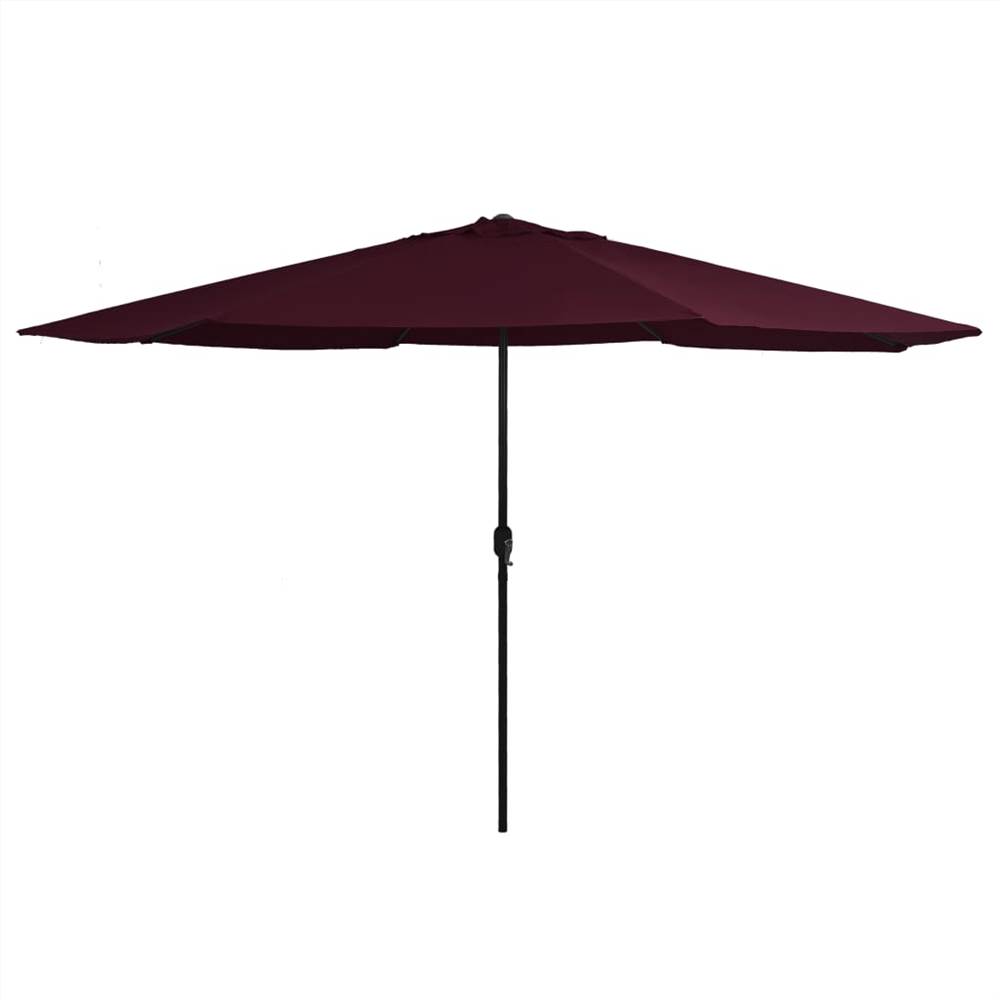 

Outdoor Parasol with Metal Pole 400 cm Bordeaux Red
