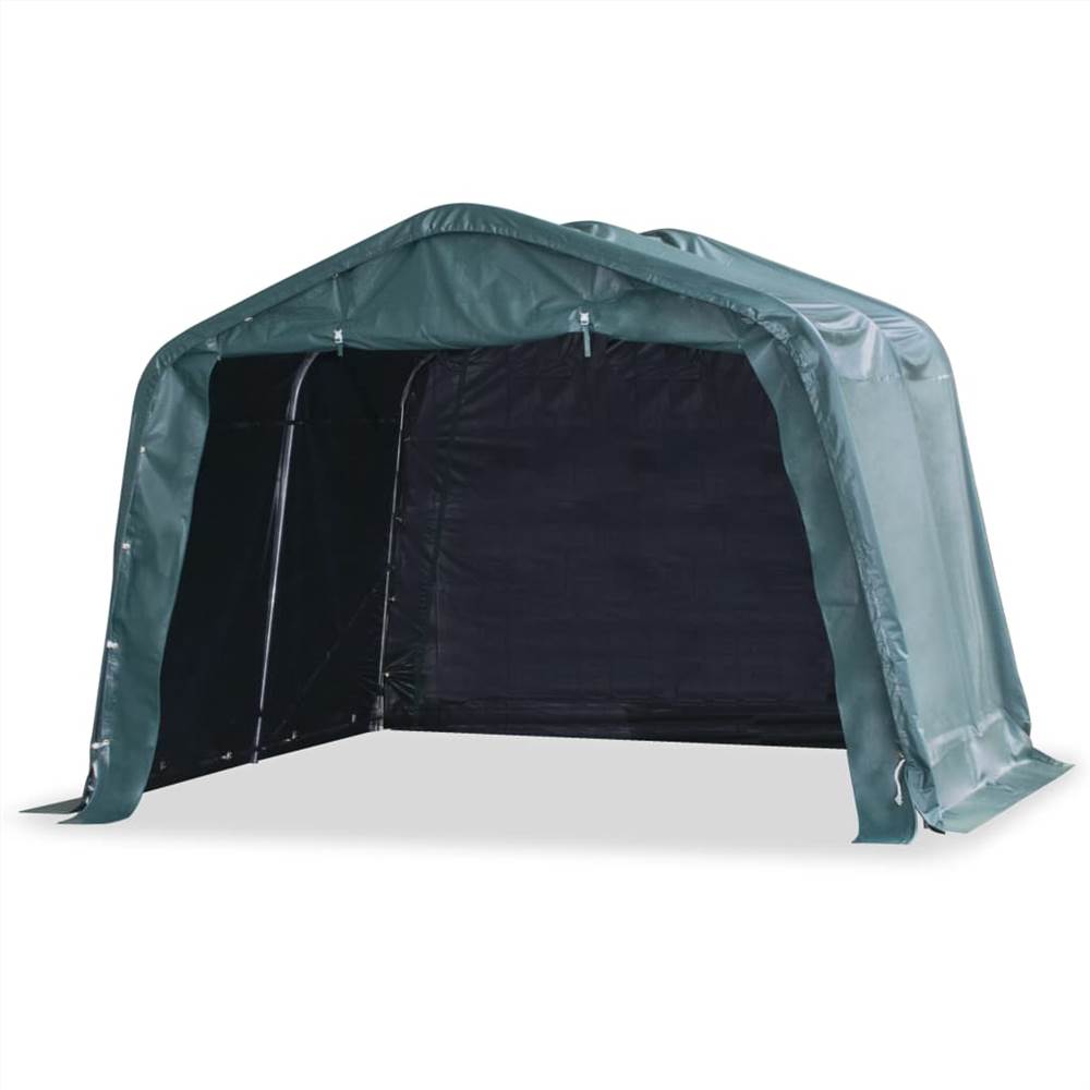 خيمة الماشية القابلة للإزالة PVC 550 جم / م 3.3 3.2 × XNUMX م أخضر غامق