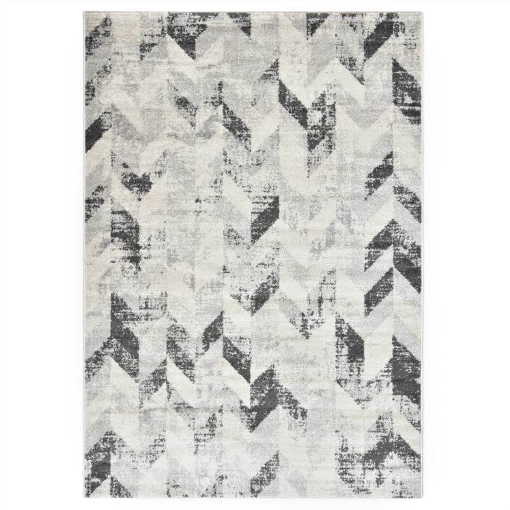 

Rug Grey and White 120x170 cm PP