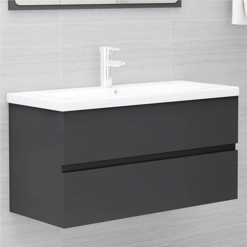 

Sink Cabinet Grey 90x38.5x45 cm Chipboard