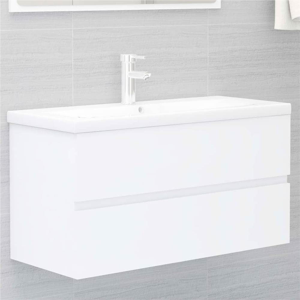 

Sink Cabinet White 90x38.5x45 cm Chipboard