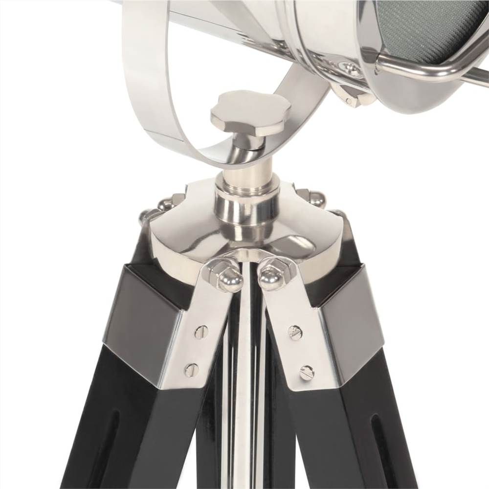 Tripod Floor Lamp Black Solid Mango Wood 69 cm