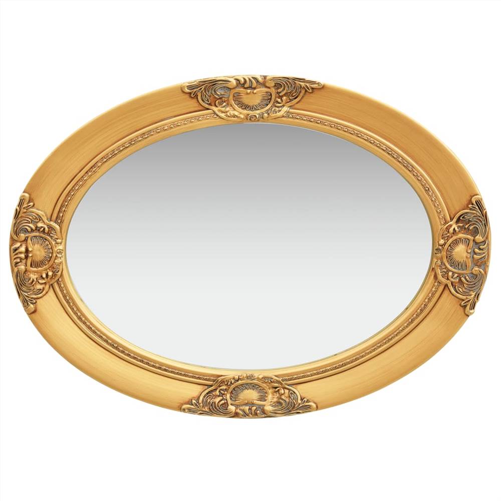 Wall Mirror Baroque Style 50x70 cm Gold