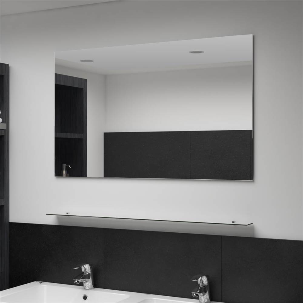 مرآة حائط مع رف 100x60 سم زجاج مقوى