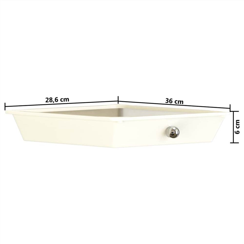 XXL 15-Drawer Mobile Storage Trolley White Plastic