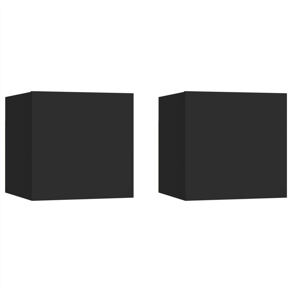 

Bedside Cabinets 2 pcs Black 30.5x30x30 cm Chipboard