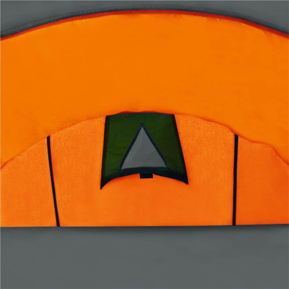 Camping Tent 4 Persons Grey and Orange