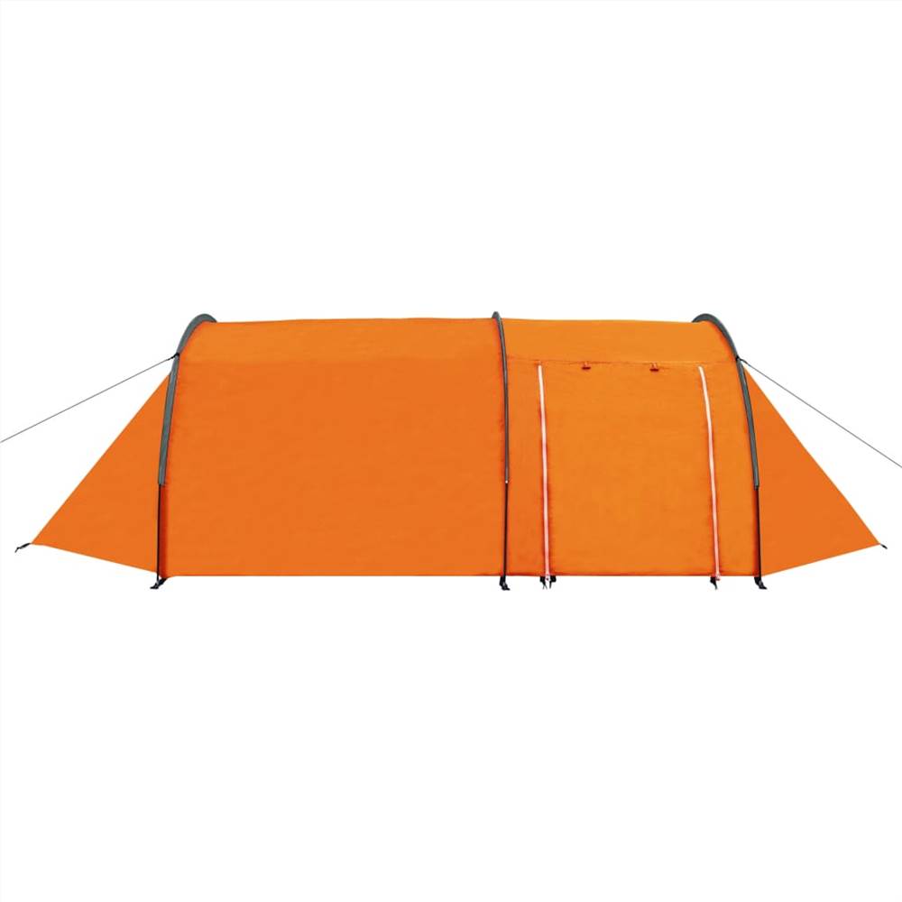 Camping Tent 4 Persons Grey and Orange