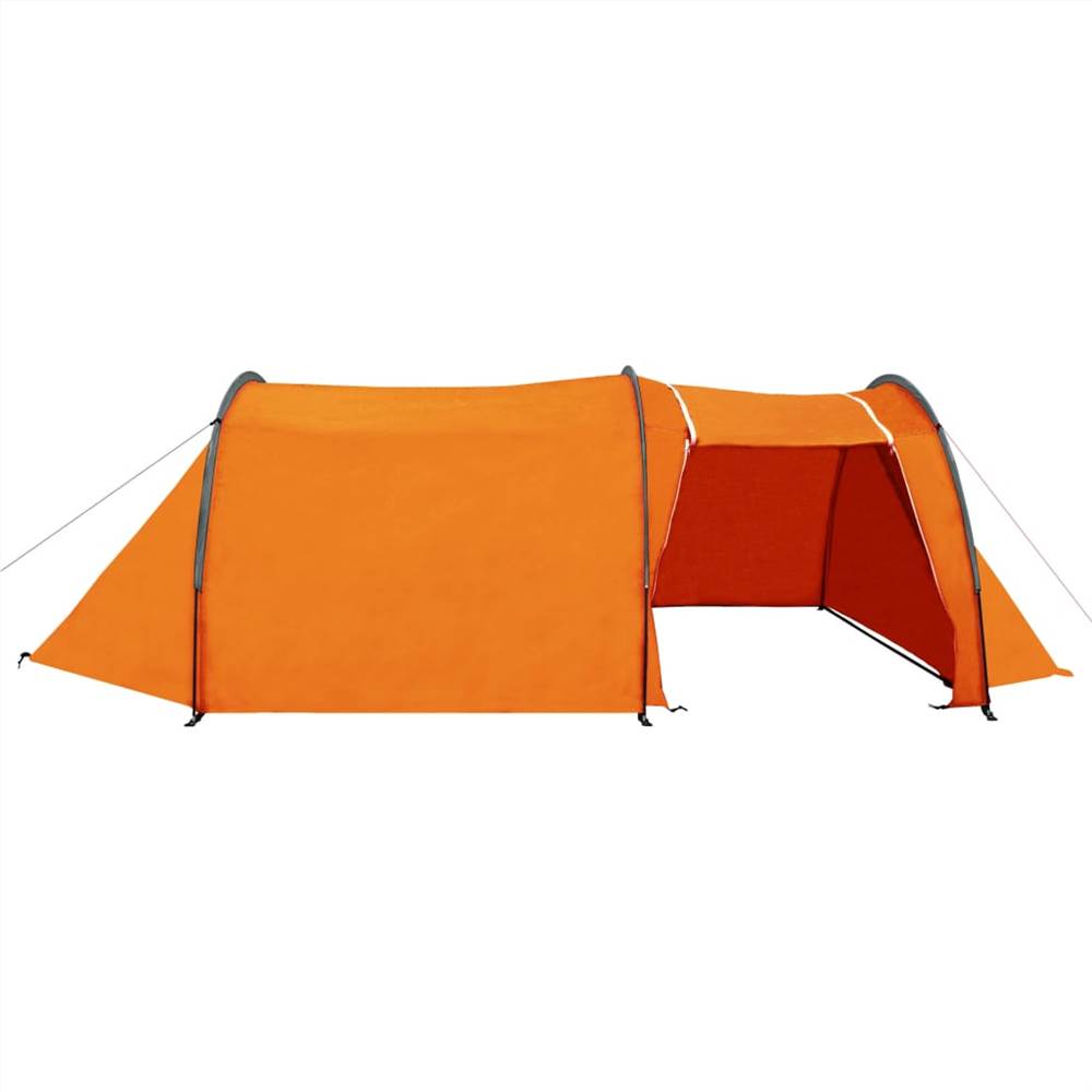 Camping Tent 4 Persons Grey and Orange