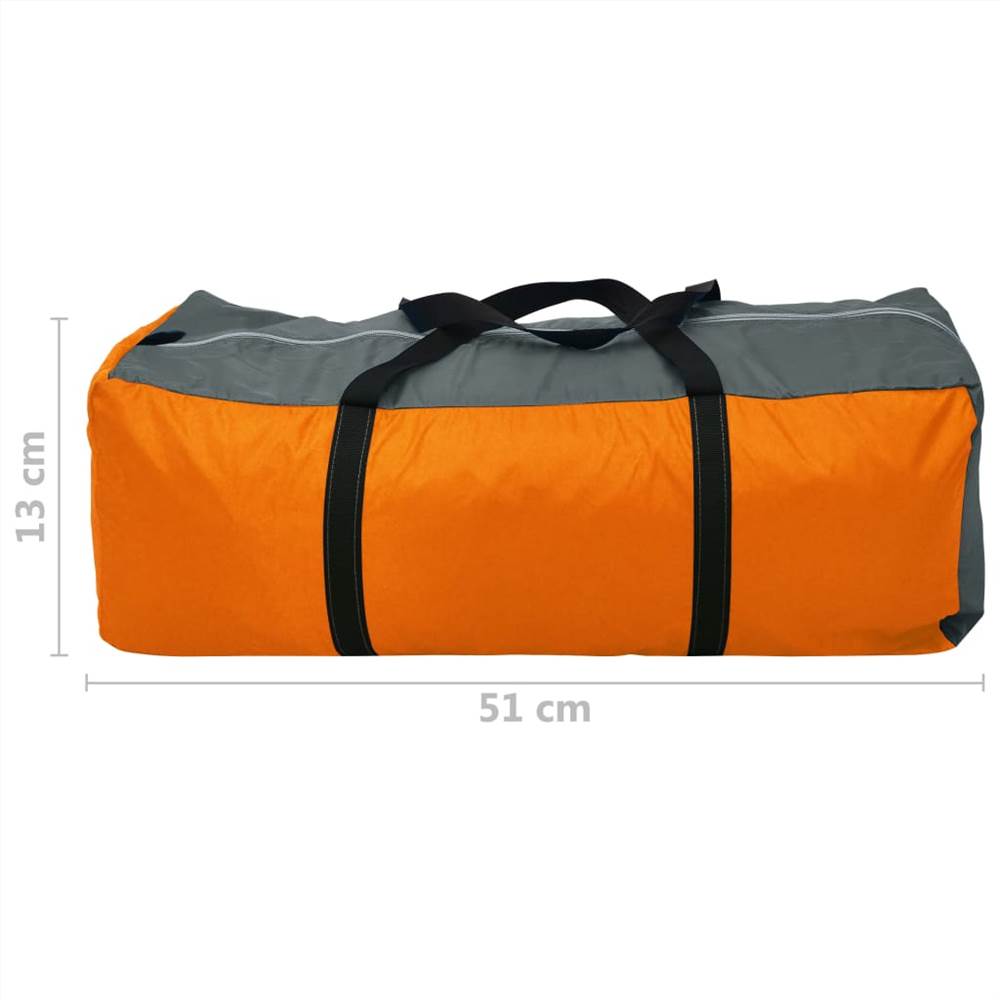 Camping Tent 4 Persons Grey and Orange