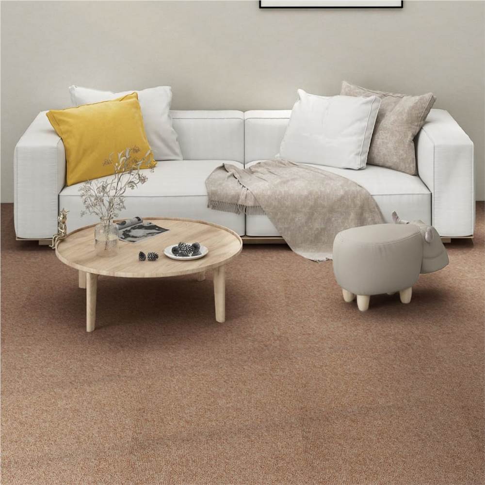 Carpet Floor Tiles 16 pcs 4 m² 25x100 cm Beige