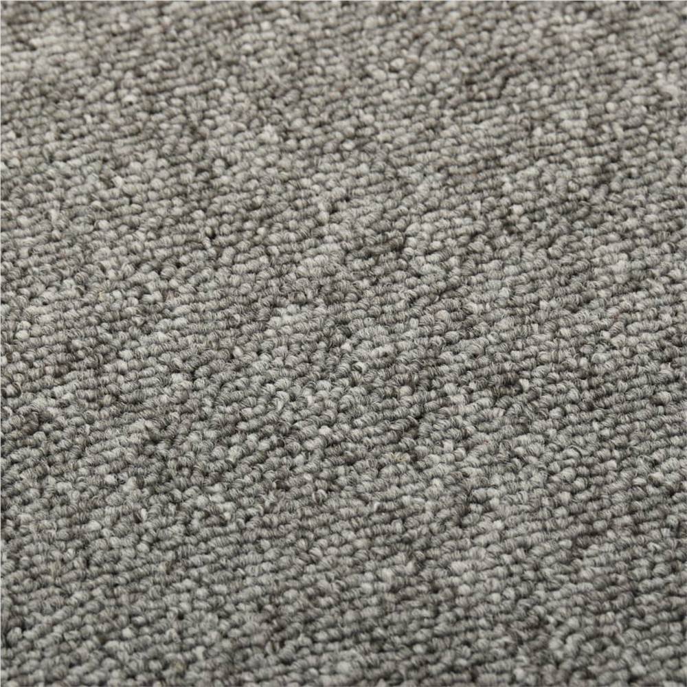 Carpet Floor Tiles 16 pcs 4 m² 25x100 cm Light Grey