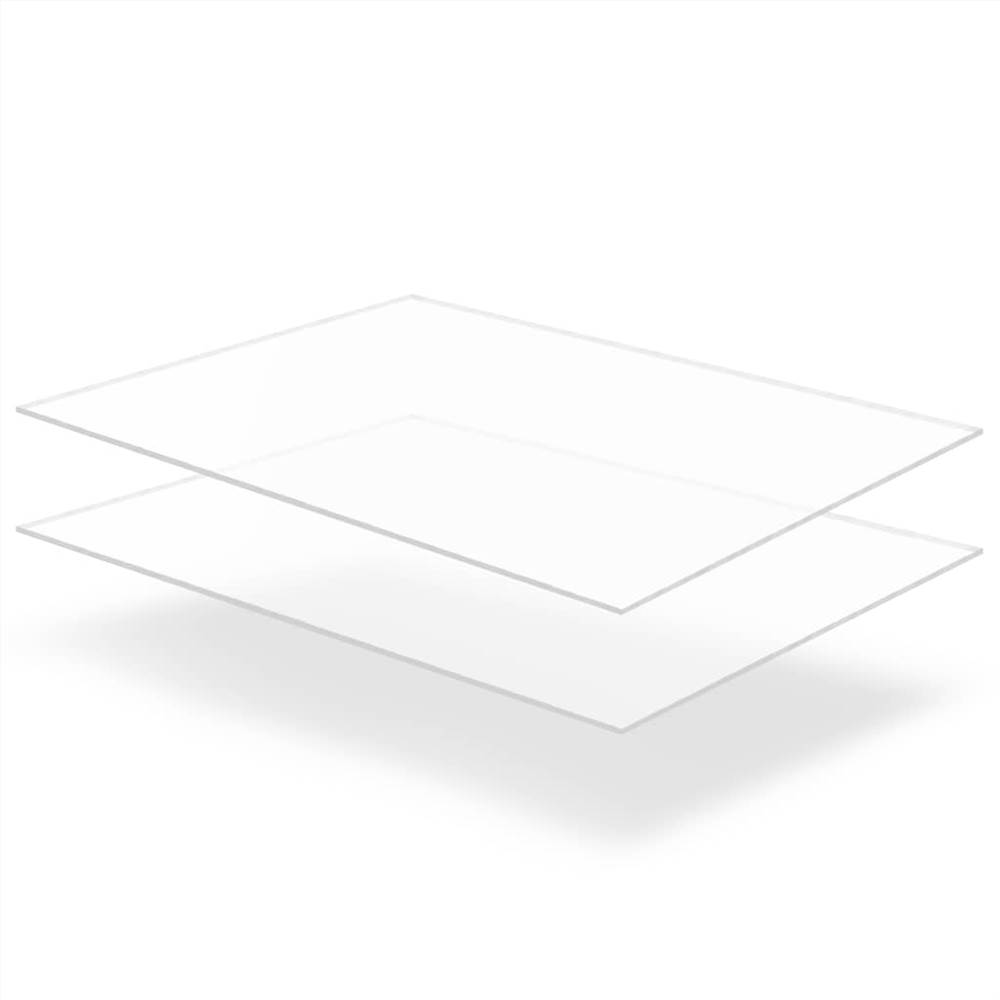 

Clear Acrylic Glass Sheets 2 pcs 60x80 cm 5 mm