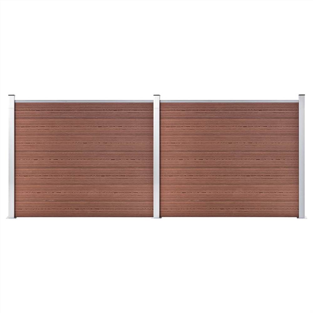 

Fence Panel Set WPC 353x146 cm Brown