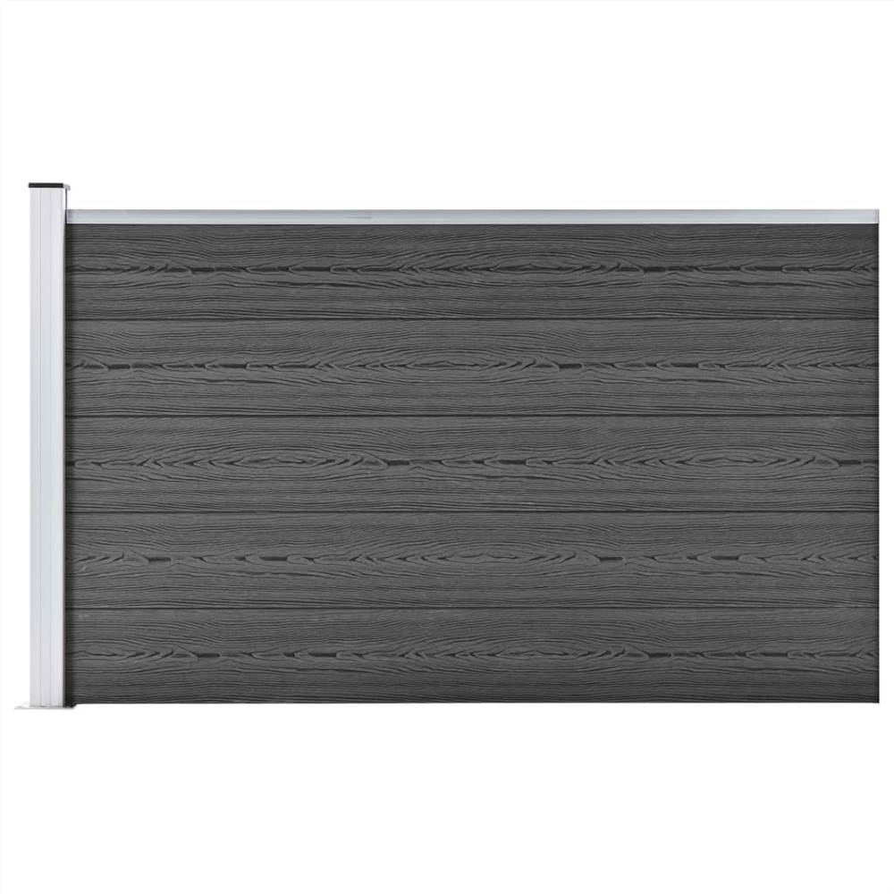 

Fence Panel WPC 175x105 cm Black