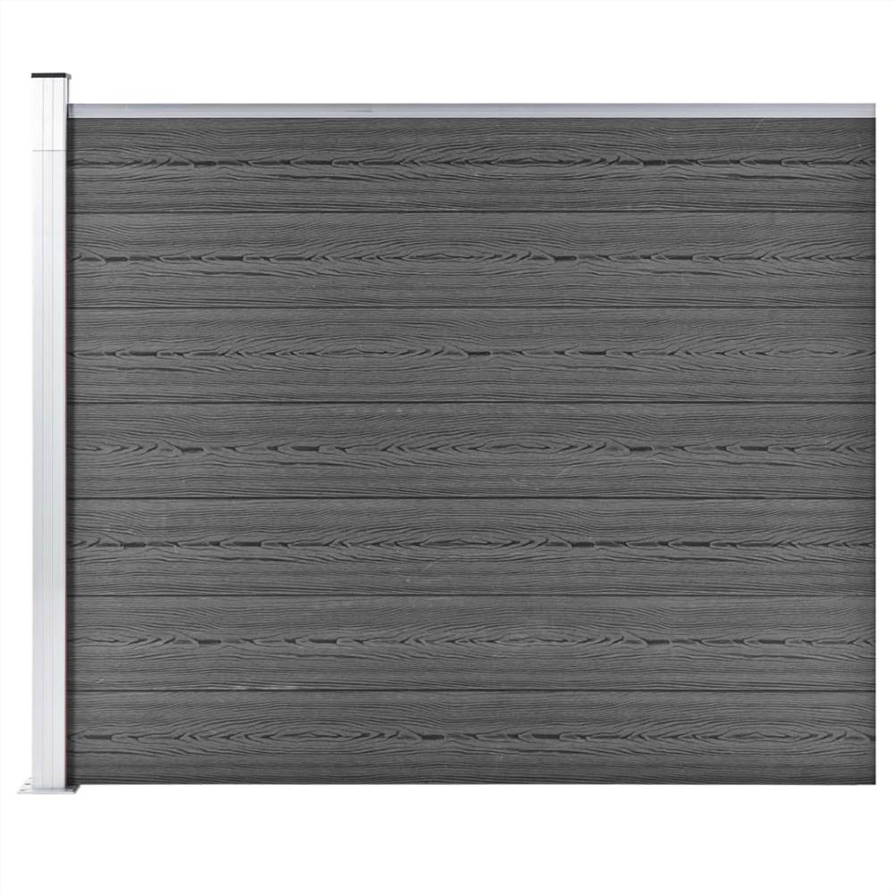 

Fence Panel WPC 175x146 cm Black