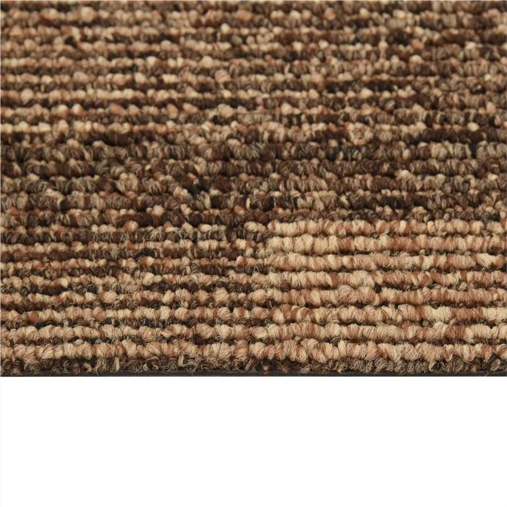 Floor Carpet Tiles 20 pcs 5 m² Brown