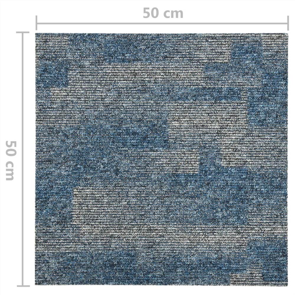 Floor Carpet Tiles 20 pcs 5 m² Light Blue