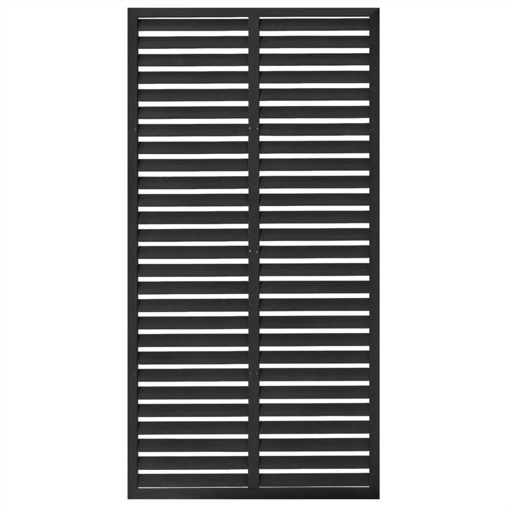 Louver Fence WPC 85x170 cm Black