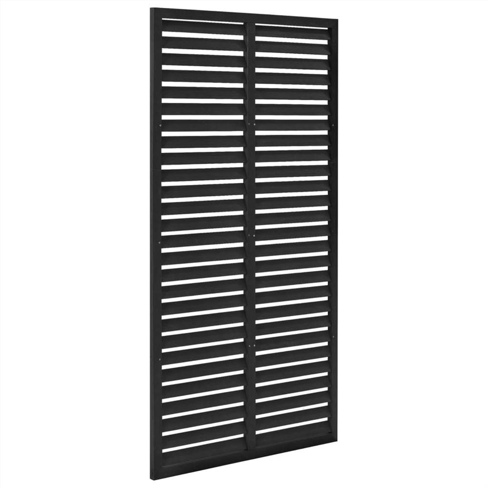 Louver Fence WPC 85x170 cm Black