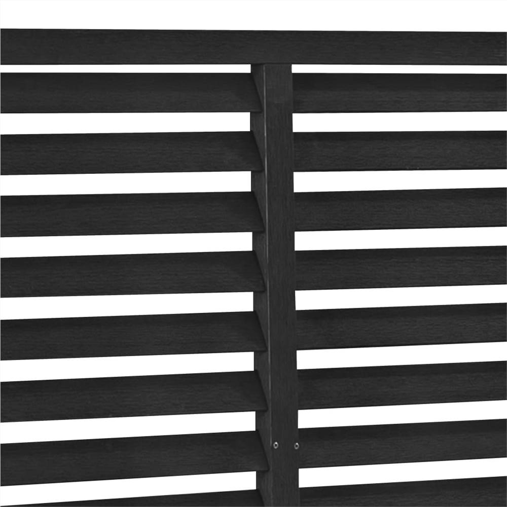 Louver Fence WPC 85x170 cm Black