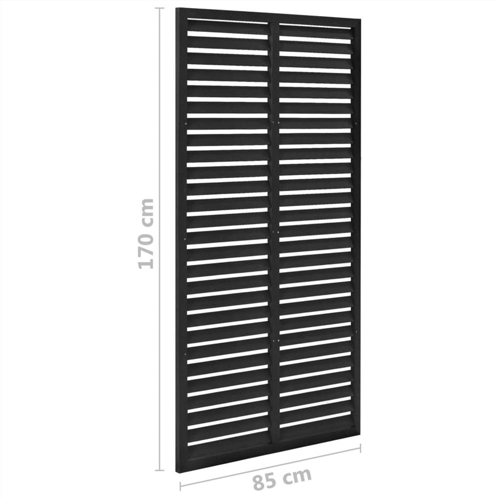 Louver Fence WPC 85x170 cm Black