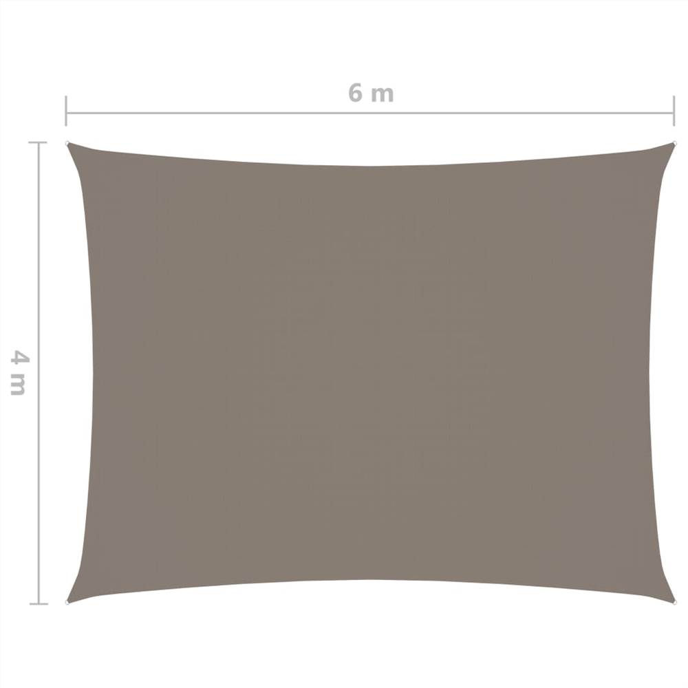 Sunshade Sail Oxford Fabric Rectangular 4x6 m Taupe