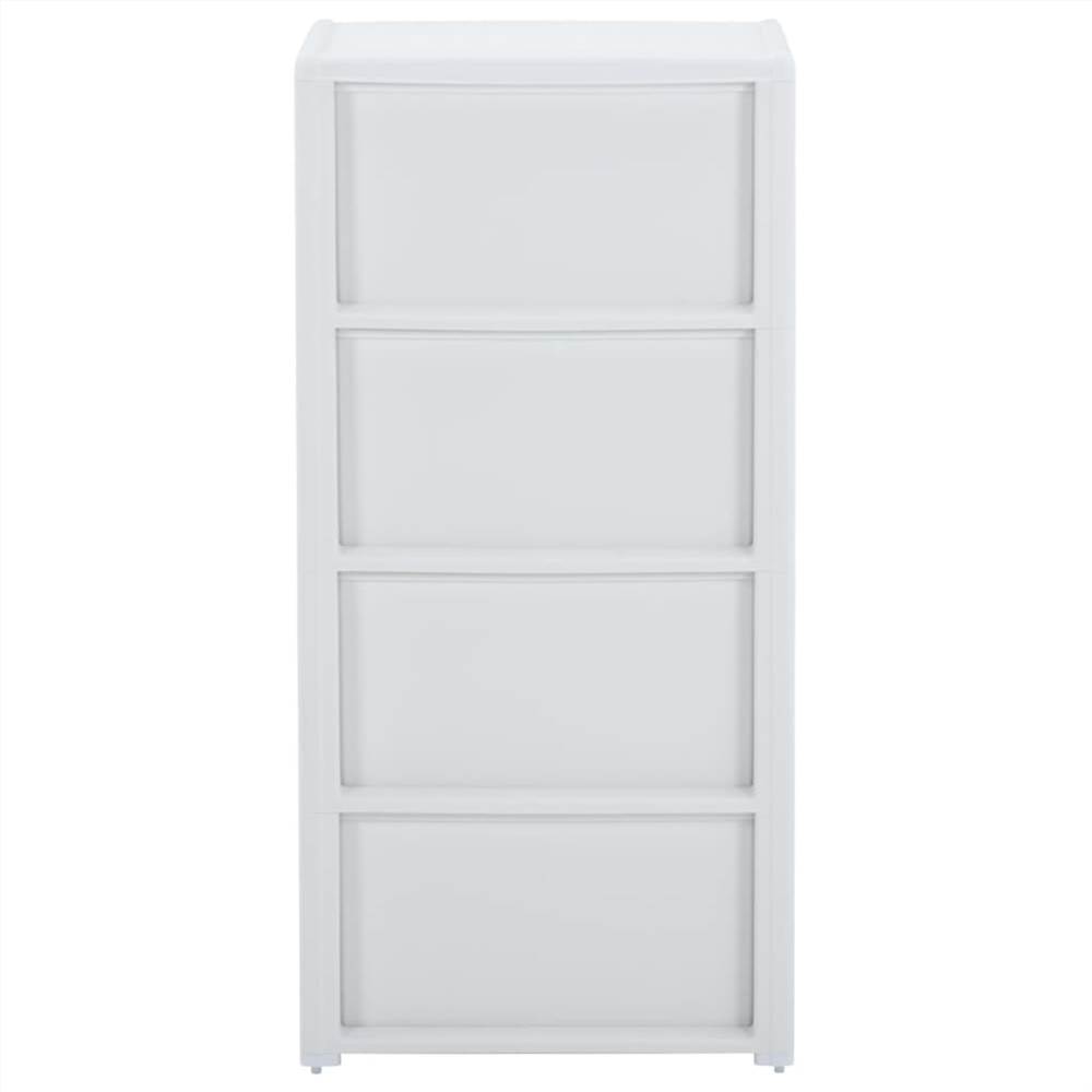 4-Drawer Chest White 40x40x80 cm