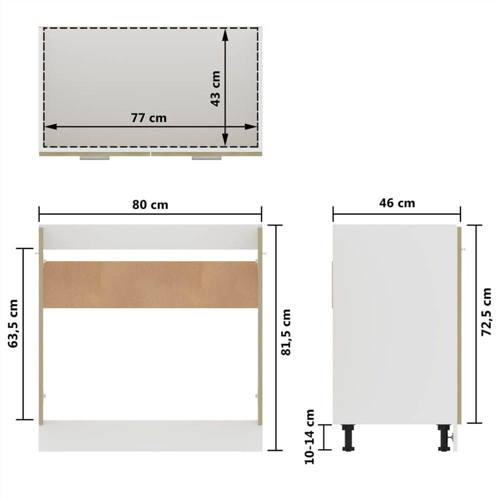 7 Piece Kitchen Cabinet Set Sonoma Oak Chipboard