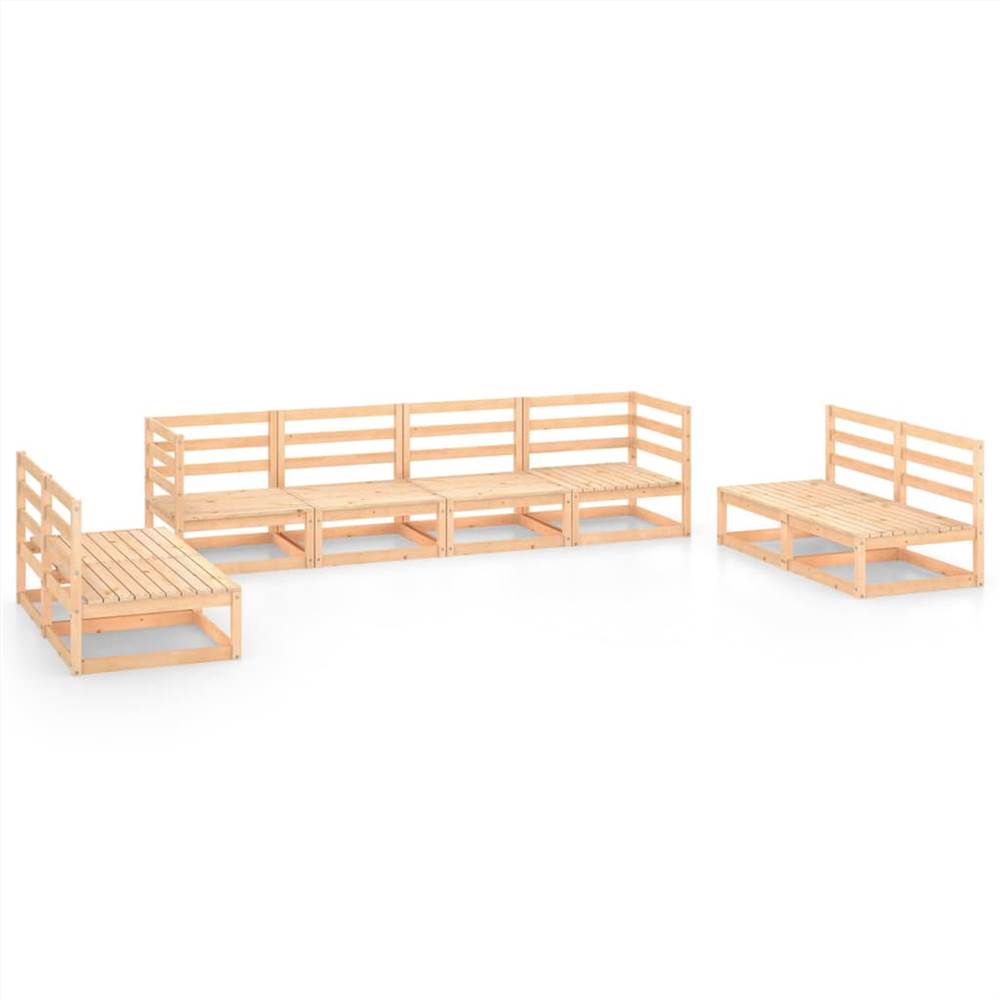 

8 Piece Garden Lounge Set Solid Pinewood