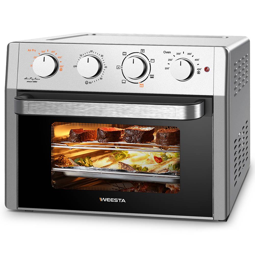 

WEESTA KA23W Air Fryer Oven 23L Capacity 1500W Power with Air Fry, Roast, Toast, Broil, Bake Function - Silver