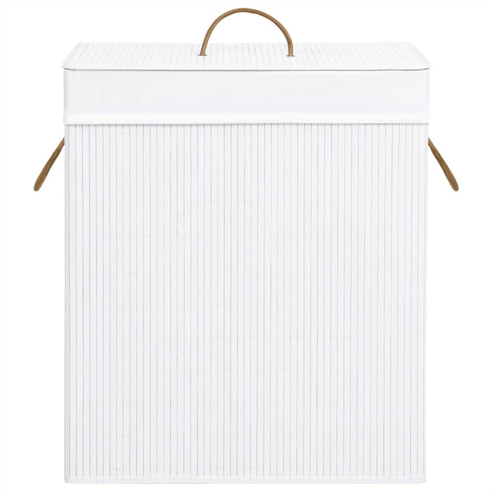 Bamboo Laundry Basket White 83 L