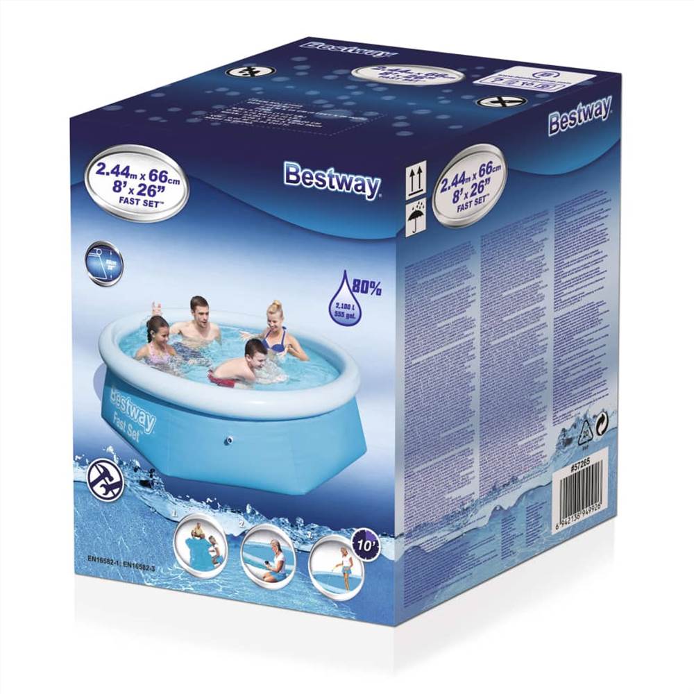 Bestway Fast Set Swimming Pool 244x65 cm 57265