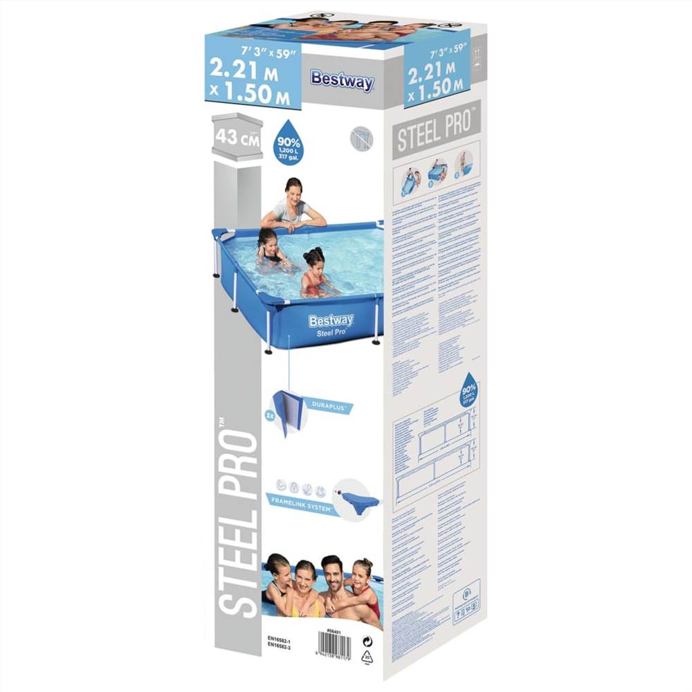 Bestway Steel Pro Swimming Pool 221x150x43 cm
