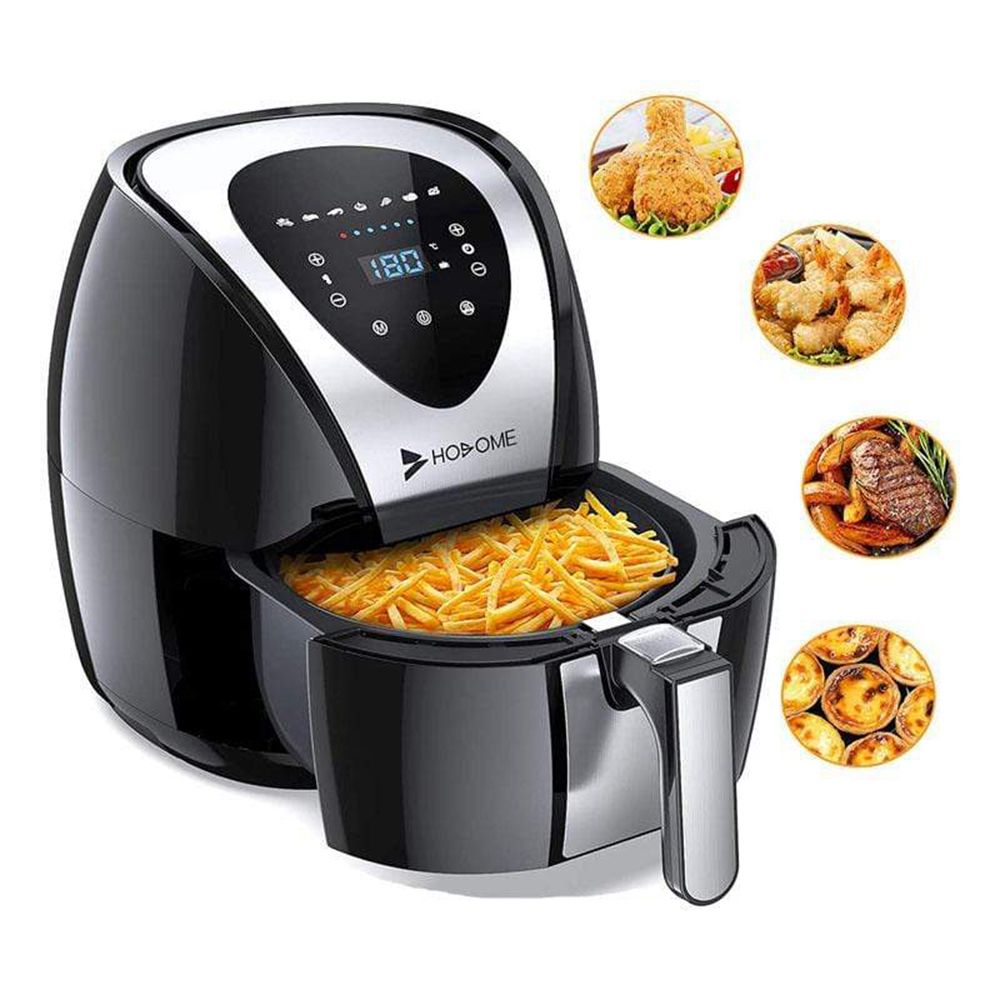 

HOSOME GLA-618 Air Fryer 1400W Motor 4.5L Capacity with Touch Screen for Less-oil Grilling, Frying, Baking, and Roasting - Black