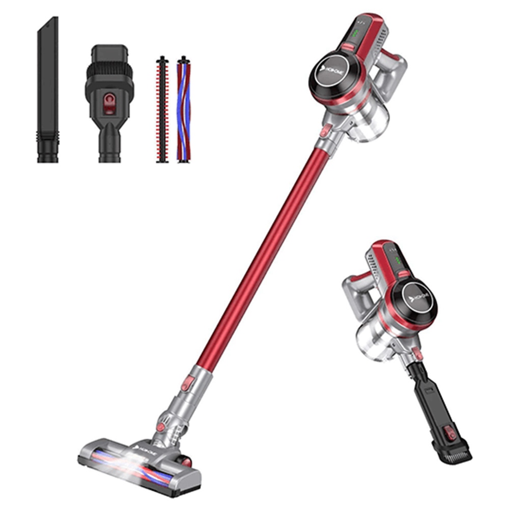 

MUZILI H20-180 Handheld Cordless Vacuum Cleaner 160W Power 20Kpa Powerful Suction with Rotatable Brush for Carpets, Hard Floors and Tiles - Red
