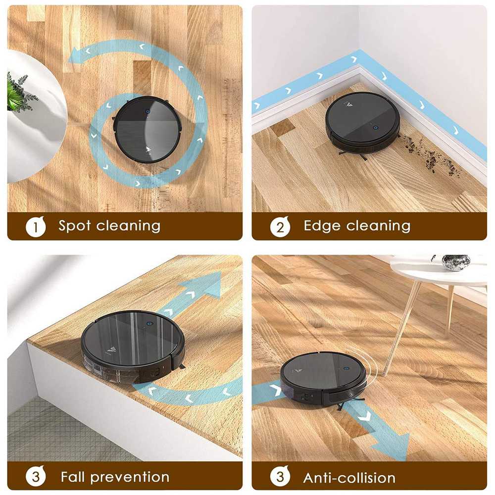 Hosome V701S Robot Vacuum Cleaner 2200Pa Suction Black