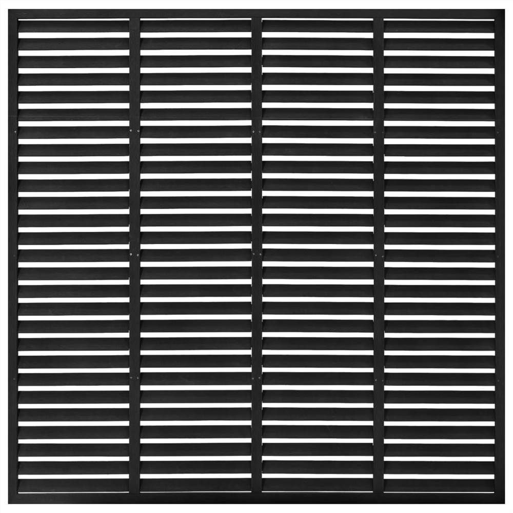 Louver Fence WPC 170x170 cm Black