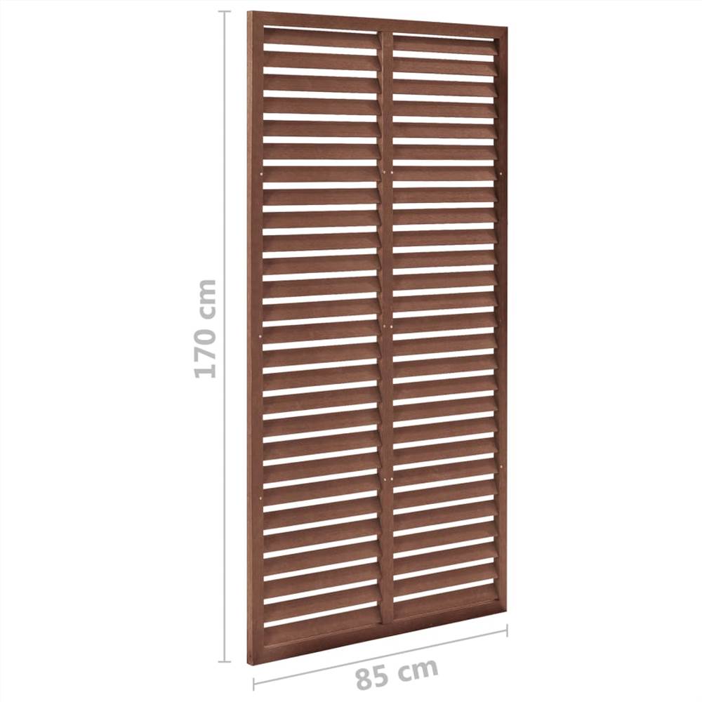 Louver Fence WPC 85x170 cm Brown