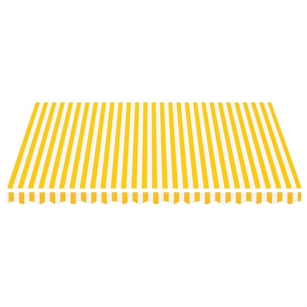 Replacement Fabric for Awning Yellow and White 4x3.5 m